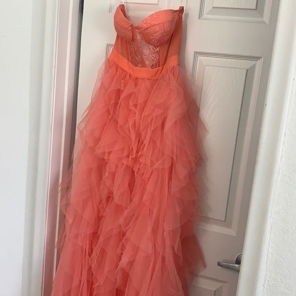 Fashion Nova Making A Scene Maxi Dress - Coral - Picture 3 of 5